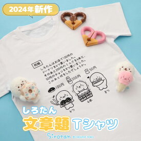 しろたん Tシャツ 半袖 《文章題》 白色 S/M/L/XL レディース メンズ ユニセックス 男女兼用 カジュアル あざらし アザラシ かわいい キャラクター プレゼント ギフト 服 ホワイトデー マザーガーデン 【4月レビューキャンペーン】