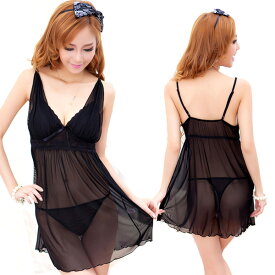 ウエストレース シースルー ベビードール キャミソール 下着 ランジェリー