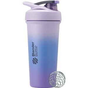BlenderBottle Strada Sleek Stainless Steel 25oz �v���e�C���V�F�C�J�[ �u�����_�[�{�g�����K�i �e��740ml (������590ml) ���x���_�[�I���u�� BBSTSS25-LO