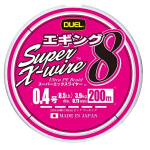 �f���G��(DUEL) PE���C�� �X�[�p�[�G�b�N�X���C���[ 8 �G�M���O 200m 0.4�� �J���[:�z���C�g�s���N�}�[�L���O