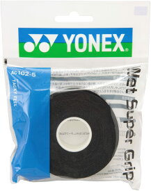 ヨネックス(YONEX) テニス バドミントン グリップテープ ウェットスーパーグリップ 詰め替え用 (5本入り) AC1025 ブラック