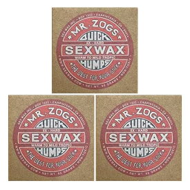 SEXWAX(セックスワックス) サーフィン用ワックス QUICK HUMPS 5X レッド 3個セット