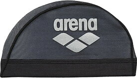 arena(アリーナ) スイムキャップ メッシュキャップ Lサイズ ARN-6414 ブラック×シルバー(BSV)