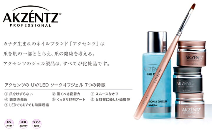 楽天市場】AKZENTZ アクセンツ UV/LED クリスタルクリア 4g ソフト 