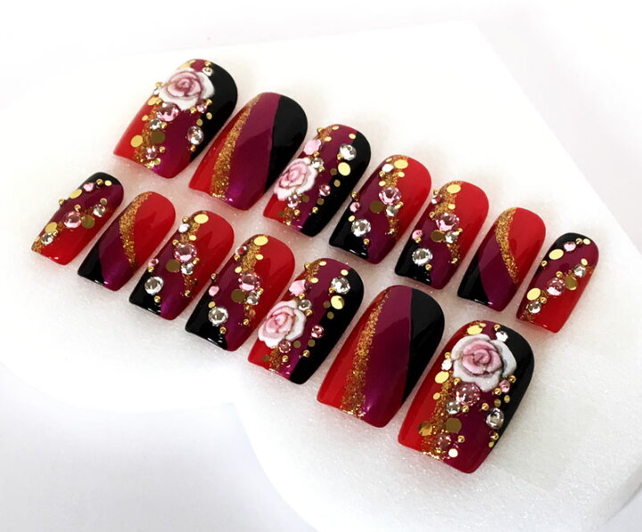 春先取りの ネイルチップ 黒金薔薇柄アート サイズオーダー ハンドメイド デザインつけ爪 ロング Shipsctc Org 春先取りの ネイルチップ 黒金薔薇柄アート サイズオーダー ハンドメイド デザインつけ爪 ロング Shipsctc Org