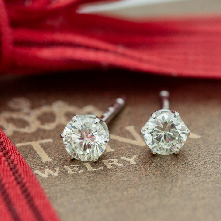 楽天市場】大特価！一粒ダイヤモンドピアス 計0.2ct UP スタッドピアス 