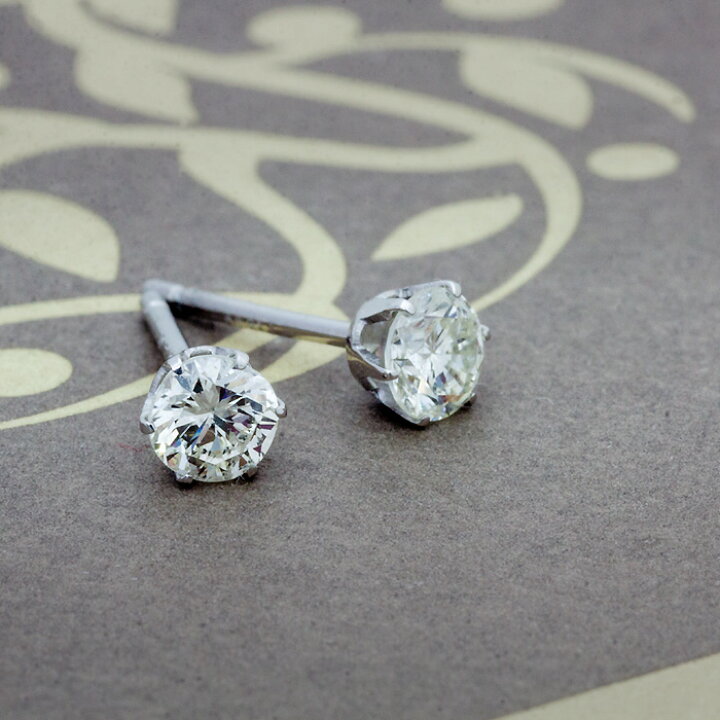 楽天市場】大特価！一粒ダイヤモンドピアス 計0.2ct UP スタッドピアス 