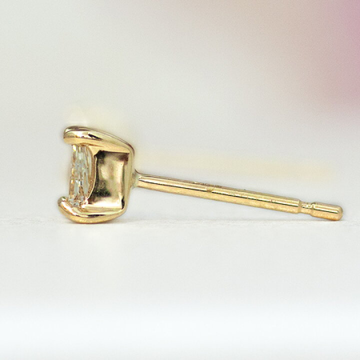 楽天市場】K18 テーパーダイヤモンド スタッドピアス 0.24ct 