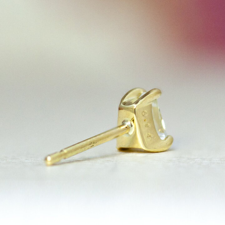 楽天市場】K18 テーパーダイヤモンド スタッドピアス 0.24ct 