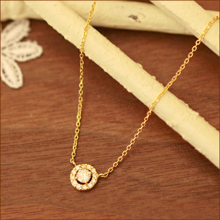 楽天市場】ダイヤモンド ヘイローネックレス 0.2ct ネックレス 