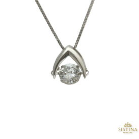 【1点限定】送料無料 0.709 ct プラチナ ダイヤモンド 1粒 ダイヤネックレス ダイヤモンド 天然石 ラウンドカット ｜ ジュエリー システィーナ リリコ レディース 結婚 結婚式 プレゼント 贈り物 ベネチアンチェーン スライドチェーン スライドアジャスター 45cm
