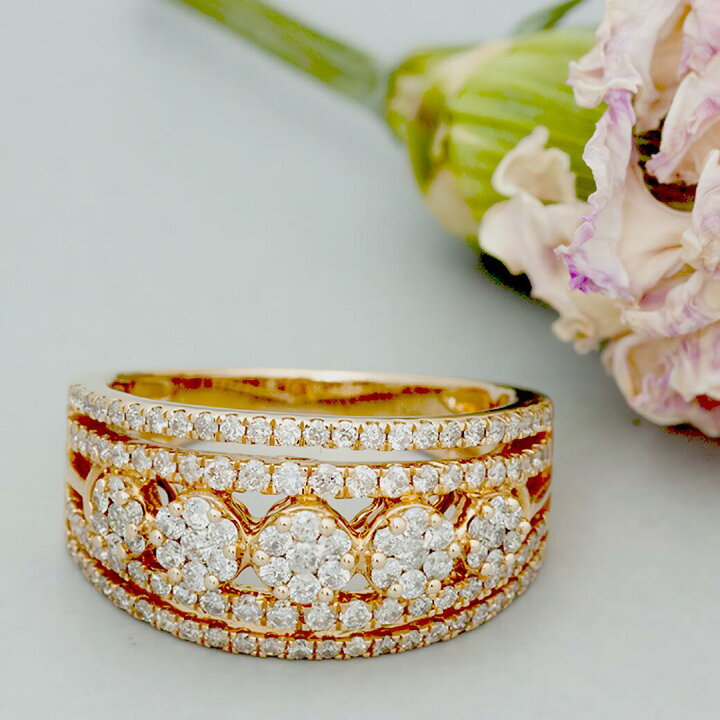 楽天市場】限定各1点 K18PG K18WG ダイヤモンドリング 指輪 ダイヤ  