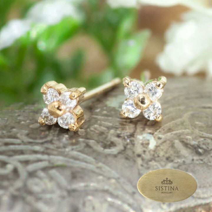 楽天市場】プチ mignon ミニョン お花 フラワー ピアス K10 K18  