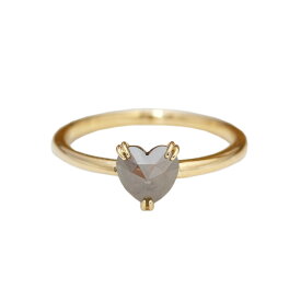 SISTINA 限定 K18YG 天然ダイヤモンド ナチュラル ブラック ダイヤモンドリング ローズカット ハートシェイプ 1石 0.55ct 指輪 手作り リング RING ジュエリー 自分にご褒美 プレゼント ギフト 贈り物 記念日 アニバーサリー 送料無料