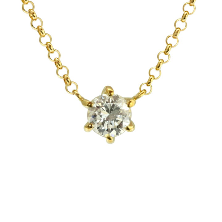 楽天市場】一粒 ダイヤモンド ソリティアネックレス 0.2ct 6本爪 