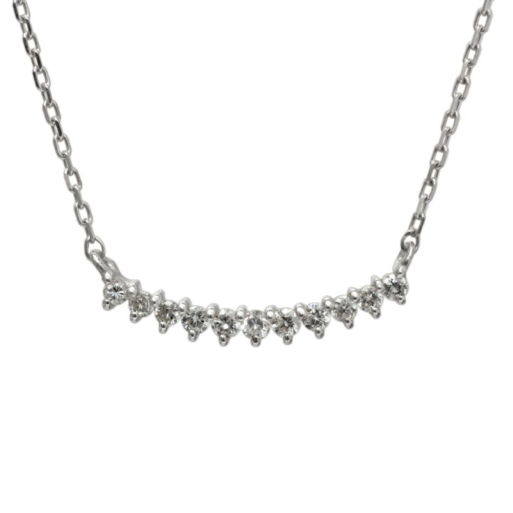 楽天市場】K18 K10 ダイヤモンド ライン ネックレス 11石 0.1ct バー 