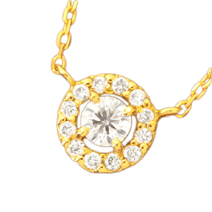 楽天市場】ダイヤモンド ヘイローネックレス 0.2ct ネックレス 