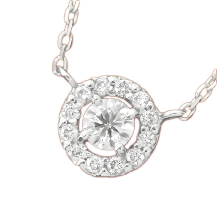 楽天市場】ダイヤモンド ヘイローネックレス 0.2ct ネックレス 