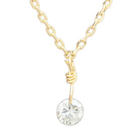 K10 K18 フレームレスダイヤモンド 一粒ダイヤ ネックレス 0.1ct レーザーホール めギフト プラチナ 金 イエロー ピンク ホワイト