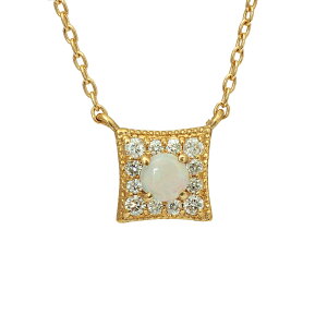 yOpal Nacklace `Square~z K10 K18 Ip[ XNGA _ChlbNX lbNX 10a v`i  CG[ sN zCg