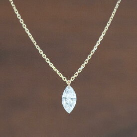 【ALTRO アルトロ】Liorリオール ラボグロウンダイヤモンド K10 マーキス 0.3ct ネックレス レーザーホール 一粒ダイヤ 合成ダイヤモンド フレームレス 穴あき 10金 イエローゴールド K10YG ジュエリー 送料無料