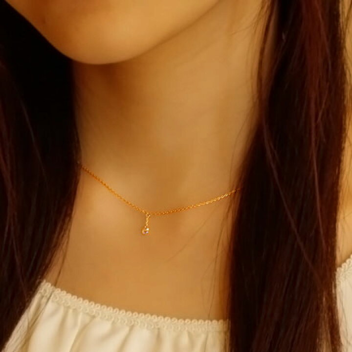 楽天市場】K10 K18 ローズカット 一粒ダイヤ ネックレス 0.10ct Y 