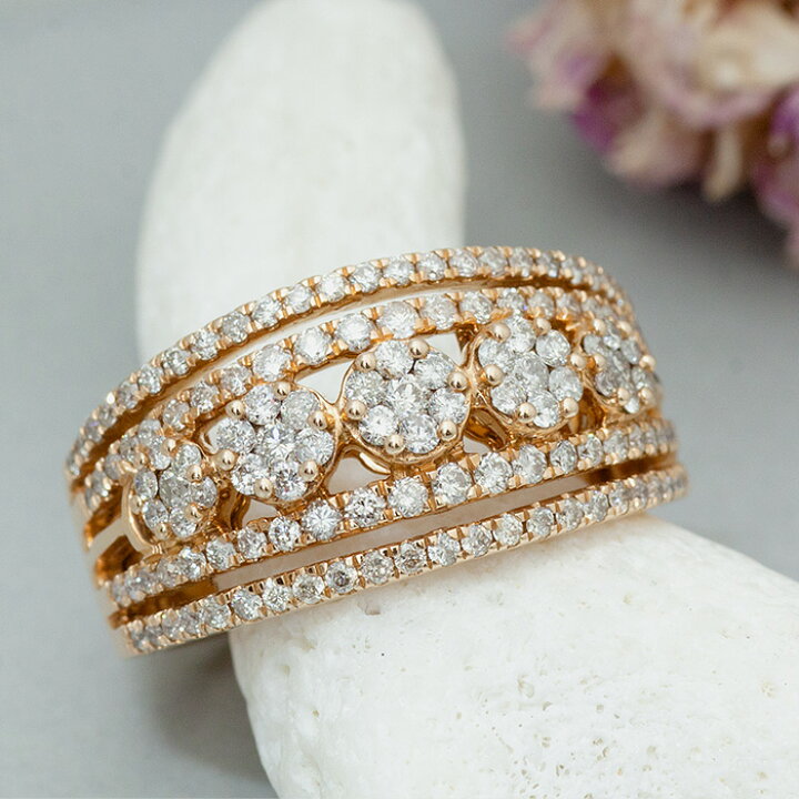 楽天市場】限定各1点 K18PG K18WG ダイヤモンドリング 指輪 ダイヤ  