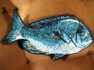 魚 ワッペン メジナ 刺繍 釣り フィッシュ