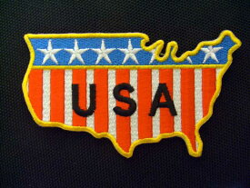 アメリカ国旗ワッペン【ネコポスOK】【アイロン接着付】【刺繍】【USA】【swat】【パッチ】