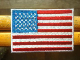 アメリカ国旗ワッペン「8cm」【ネコポスOK】【USA】【刺繍】【パッチ】【America】
