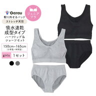 ＼お得なクーポン配布中！／ 【吸水速乾】ジュニア　成型ペアインナー　ハーフトップ＆ショーツ　パット…