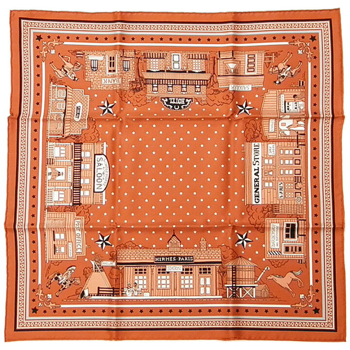 楽天市場】エルメス HERMES シルクバンダナ55/カレ55 パリステーション 