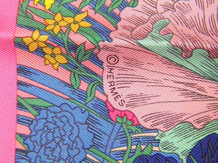 HERMES エルメススカーフガブロッシュ「ローブレジェール」カレ45 