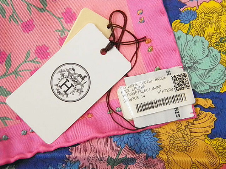 HERMES エルメススカーフガブロッシュ「ローブレジェール」カレ45 