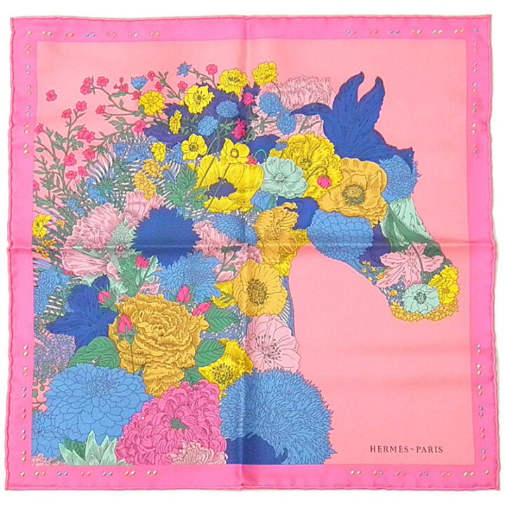 HERMES エルメススカーフガブロッシュ「ローブレジェール」カレ45 