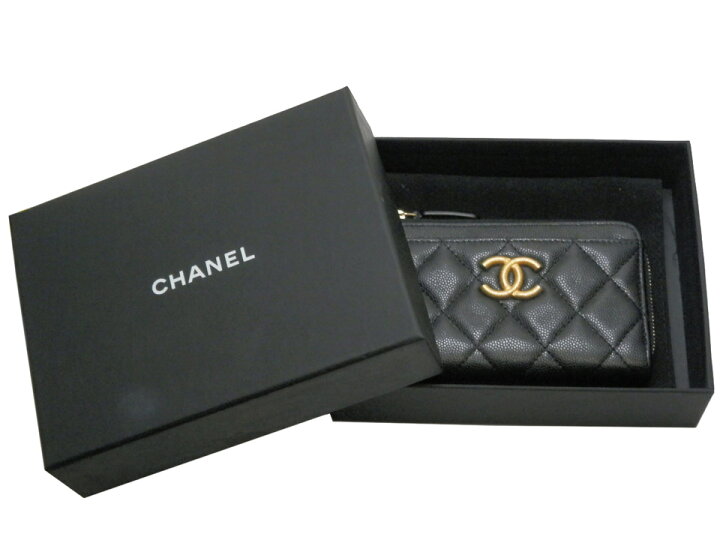 楽天市場】シャネル CHANEL キャビアスキン マトラッセ L字  