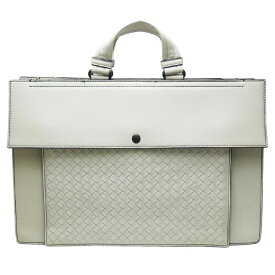 ボッテガヴェネタ　BOTTEGA VENETA　イントレチャート　ビジネスバッグ/書類カバン/ブリーフケース　アイボリー　【中古】