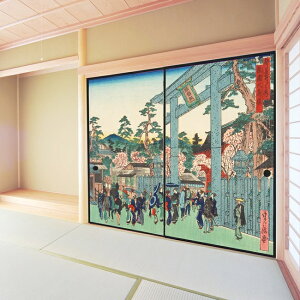 デザイン襖紙 「祇園大鳥居」 2枚組  (襖/ふすま/ふすま紙/モダン/和紙/オシャレ/張替)