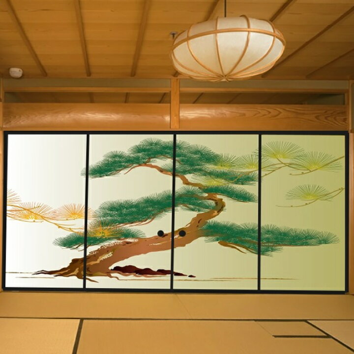 楽天市場】デザイン襖紙 「松」 4枚組 （襖/ふすま/ふすま紙/モダン 