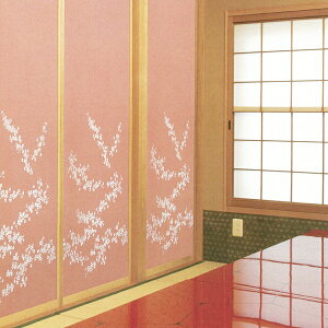 ふすま紙 和モダン No.237 (襖紙/ふすま紙/壁紙/かべ紙/押入れ/おしゃれ/モダン/桜/さくら)