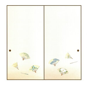 織物襖紙 花扇(はなおうぎ) 2枚組 (襖/襖紙/ふすま/ふすま紙/糸入り/織物/押入れ/張替)
