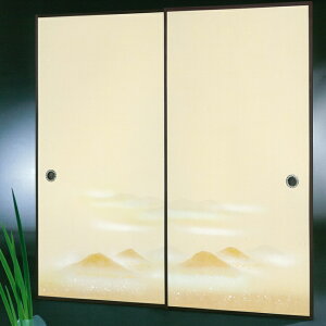 高級襖紙 伝統手加工襖絵柄 No.182 2枚組 (襖/襖紙/ふすま/ふすま紙/糸入り/織物/押入れ/張り替え/張替え)