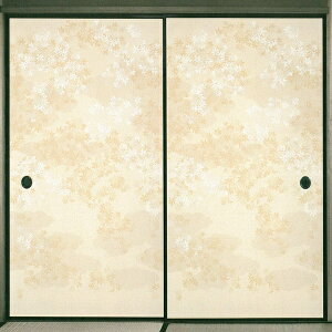 高級織物襖紙 紅葉(こうよう) 1枚柄 (襖/襖紙/ふすま/ふすま紙/糸入り/織物/押入れ/張替)