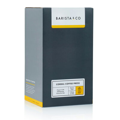 BARISTA&CO(バリスタ&コー)CorralCoffeePress1Lコラールコーヒープレス(コーヒープレスプレスコーヒーメーカーフレンチプレスプランジャープランジコーヒープランジポットコーヒーメーカーガラススチール抽出簡単シンプル)