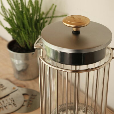 BARISTA&CO(バリスタ&コー)CorralCoffeePress1Lコラールコーヒープレス(コーヒープレスプレスコーヒーメーカーフレンチプレスプランジャープランジコーヒープランジポットコーヒーメーカーガラススチール抽出簡単シンプル)