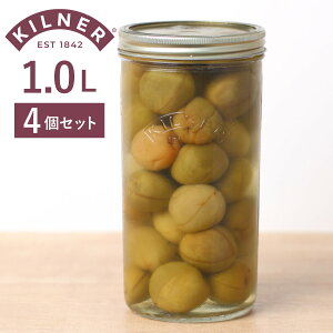 KILNER Li[ Ch}EX vU[uW[ 1L 4Zbg Wide Mouth Preserve Jar i ۑr Li[ ۑr H@Ή ۑ r KX KXe LjX^[ Hi 1000ml Ch}EXvU