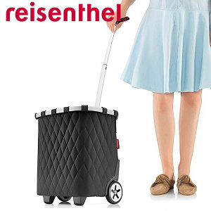 reisenthel ライゼンタール キャリークルーザー ロンバスブラック CARRYCRUISER RHOMBUS BLACK ( ショッピングカート 40L 買い物カート 頑丈 大容量 ブラック 2輪 黒 キャリーカート 伸縮ハンドル ショ