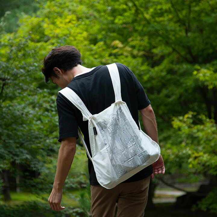 楽天市場 The Tokyo Notabag ザトウキョウ ノットアバッグ Bag Backpack バッグ バックパック 限定柄 東京 観光地 スタイリッシュ シンプル ミニマル リュック トートバッグ エコバッグ 買い物バッグ 折りたたみ 撥水 グッドデザイン ギフト シゼム楽天市場支店