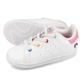 【お買い物マラソンSALE】 15時迄のご注文で即日発送可 adidas STAN SMITH EL I HELLO KITTY アディダス スタンスミス EL I ハローキティ ベビー 子ども スニーカー ローカット FTWR WHITE/FTWR WHITE/BLISS PINK ホワイト id7232