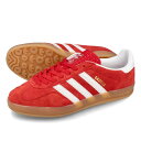 adidas GAZELLE INDOOR アディダス ガゼル ガッツレー インドア メンズ レディース スニーカー ローカット BETTER SCARLET/FTWR WHITE/GUM レッド JI2063